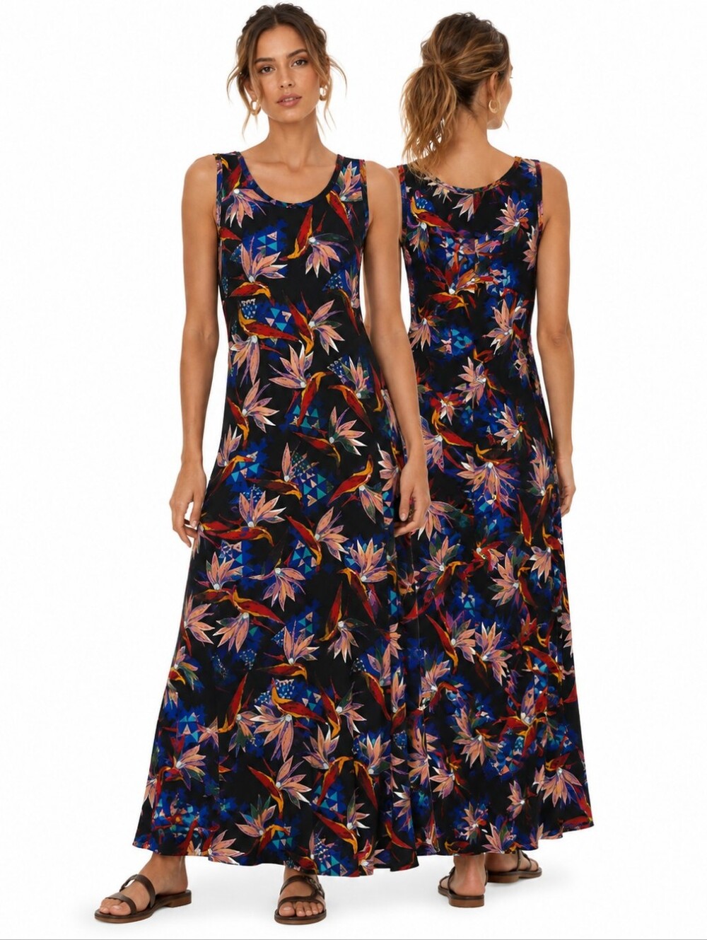 NEW LulaRoe Floral Sleeveless Maxi Dress – Made in USA